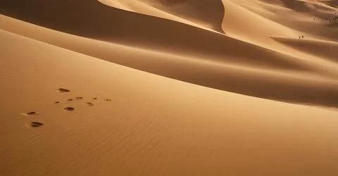 A close up of a sand dune in the desert Stock Photos