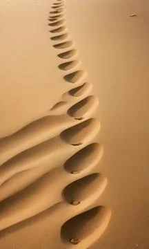 A close up of a sand dune in the desert Stock Photos