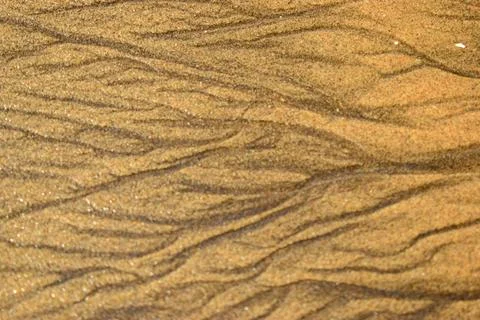 Close Up Sand Texture Natural Beach Surface Macro Detail Nature Photography Stock-Fotos