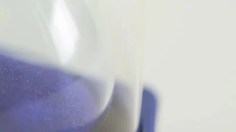 Close-Up Sand Timer with Blue Sand Representing Democratic and  Stock Footage 282708428