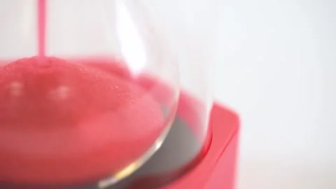 Close-Up Sand Timer with Red Sand Representing Democratic and  Stock Footage 282708492