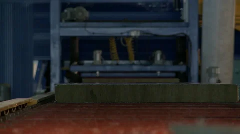 Close-up of sandwich panel moving on conveyor Stock-Footage 57797203