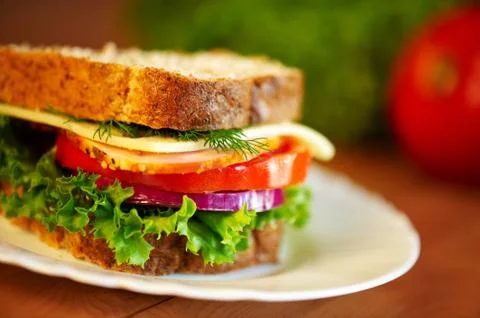 Close up of sandwich Stock Photos