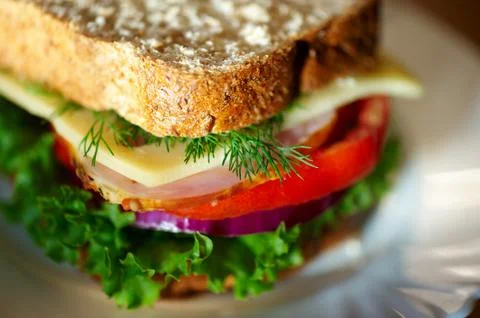 Close up of sandwich Stock Photos