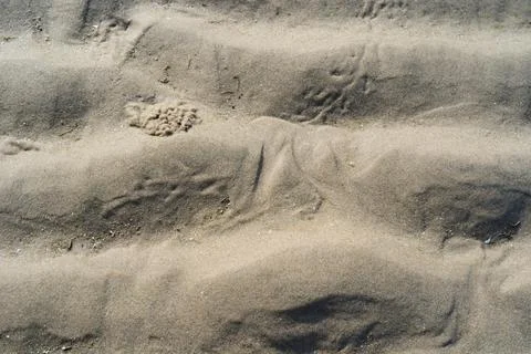Close-up Sandy beach is wave Stock Photos