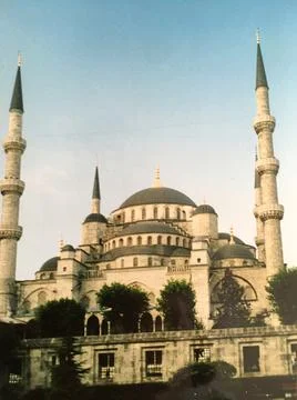 Close up of Santa Sofia mosque and turrets, Istanbul, Turkey Stock Photos