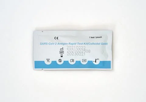 Close up of a sars-cov-2 antigen test Stock Photos