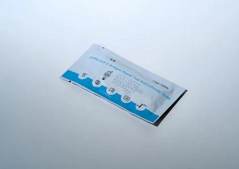 Close up of a sars-cov-2 antigen test Stock Photos