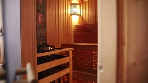 Close the sauna door Stock Footage 168151690