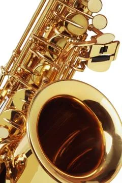 Close up of saxophone Stock Photos