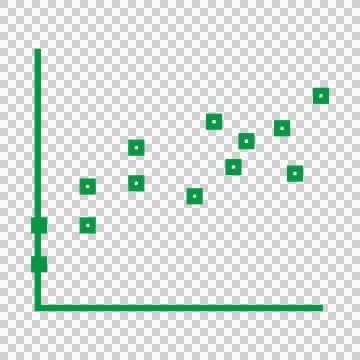 Close-up of scatter plot Stock Illustration