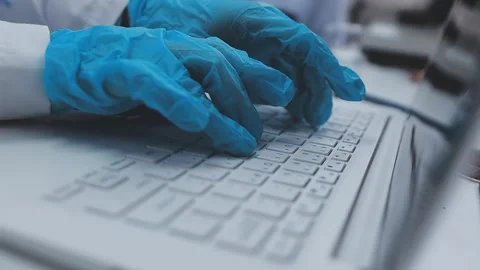 Close up scene of researcher examining alternative protein powder in steril.. Stock Footage 335925376