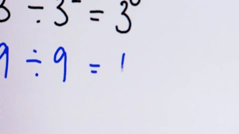 Close-Up of School Smart Board with Math Equation Being Written Stock Footage 296845837
