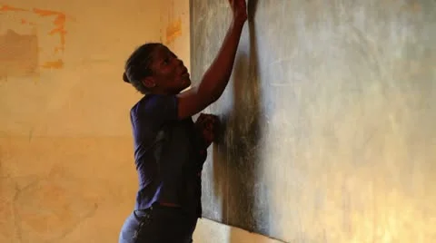 Close up of a schoolteacher in Kenya. Video stock 8977770
