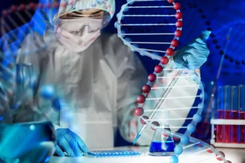 Close up of scientist making test in lab Stock Photos