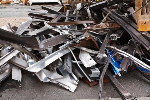 Close up of scrap metal Stock Photos