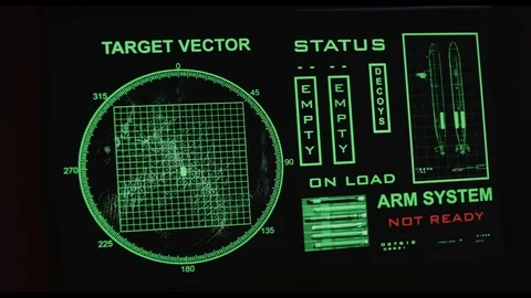 Close up of a Screen of a Military Army System Stock Footage 78534431