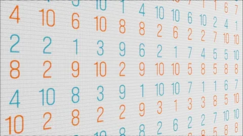 Close up screen with random changing numbers. Stock Footage 281337702