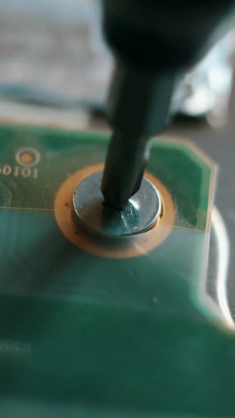 Close Up Of A Screw In Board. Vertical. Stock Footage 302552679