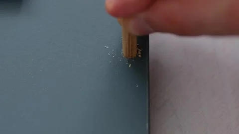 Close-up screwdriver to assemble cabinet Stock Footage 248286930
