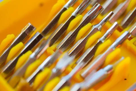 Close up of screwdriver set Stock Photos