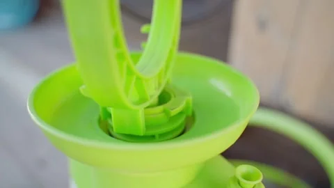 Close-up of screwing on the cap of a garden sprayer Stock Footage 310927304