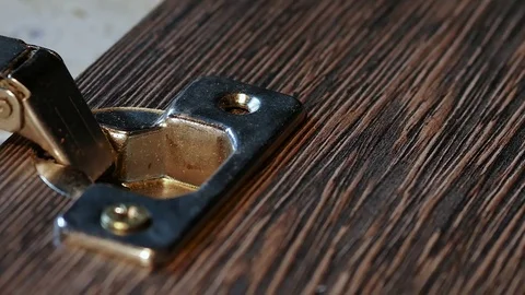 Close-up of screwing a screw with screwdriver Stock Footage 85364251