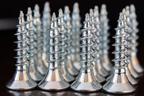 Close up of screws Stock Photos
