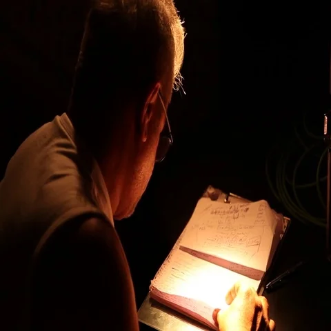 Close up of Script and files Stock Footage 69470472