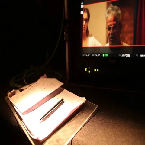 Close up of Script and files Stock Footage 69470521