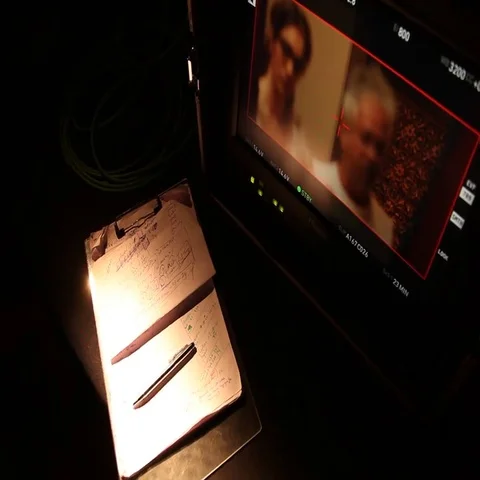 Close up of Script and files Stock Footage 69470737