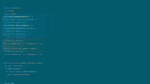 Close up of scrolling computer code on a dark screen for software development Stock Footage 339972790