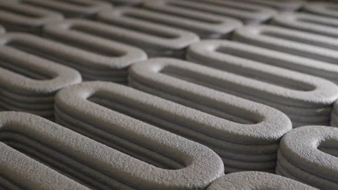 Close up sculpture texture printed by Cement Printing Machine with Light swe Vídeos de archivo 243976036