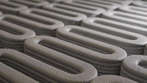 Close up sculpture texture printed by Cement Printing Machine with Light Vídeos de archivo 243976086