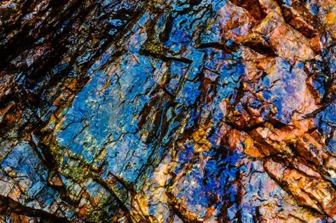 Close up of sea stack rock formation at Aird Uig, Isle of Lewis, Outer Hebrid Foto stock