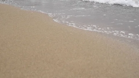 Close up sea wave on the sand Stock Footage 111056605