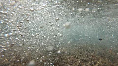 Close up a sea wave splashing the camera Stock Footage 96232173