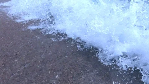 Close up a sea wave splashing Stock Footage 96232168
