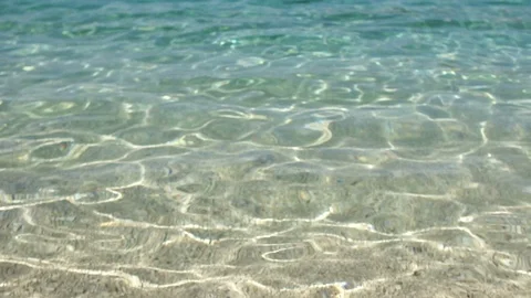 Close-up of sea waves. Beautiful clear water near the shore, sea travel Stock Footage 113140711