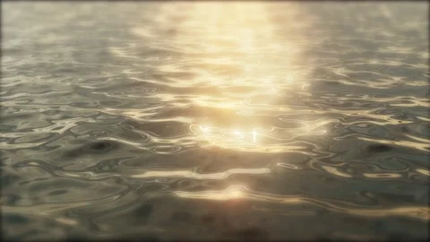 Close up. Seamless loop video. Shiny reflections of the sun in the water. Stock Footage 196741103