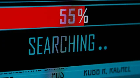 Close up of search tool completing and finding a match Stock Footage 68282085