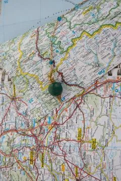 Close -up - Searches on a chart with pendulum 스톡 사진