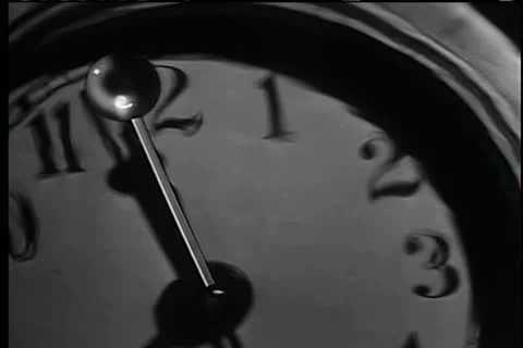 Close-up of second hand moving on clock face Stock Footage 11353934