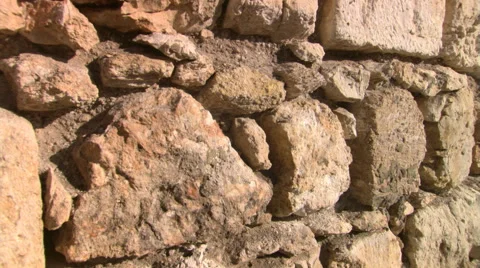 Close-up of a section of ancient Jerusalem wall Vidéo 59522880