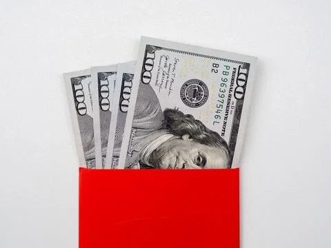 Close up a section of Benjamin Franklin's face image on 100 dollars bill ba.. Stock Photos