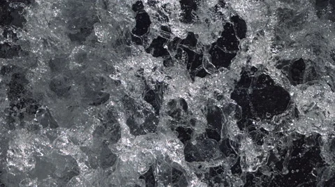 Close-up section of a waterfall in ultra-slow motion Stock Footage 59527899