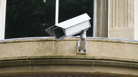 Close up on security camera on a building Stockbeeldmateriaal 78082042