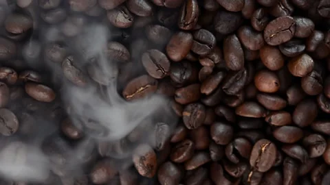 Close up of seeds of coffee. Stock Footage 171811855