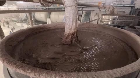 Close up seen A machine for mixing soil is seen Stock Footage 283429061