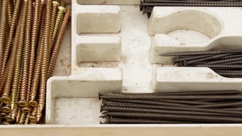 Close up with self-tapping screws Stock Footage 77936872